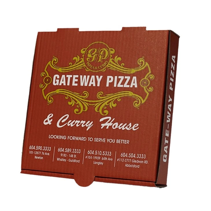 Gıda Sınıfı Ambalaj Kutusu Özel Oluklu Pizza Kutusu