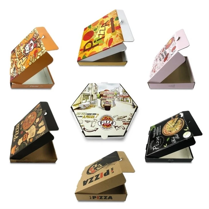 Geri Dönüşümlü Karton Renkli Pizza Kutusu