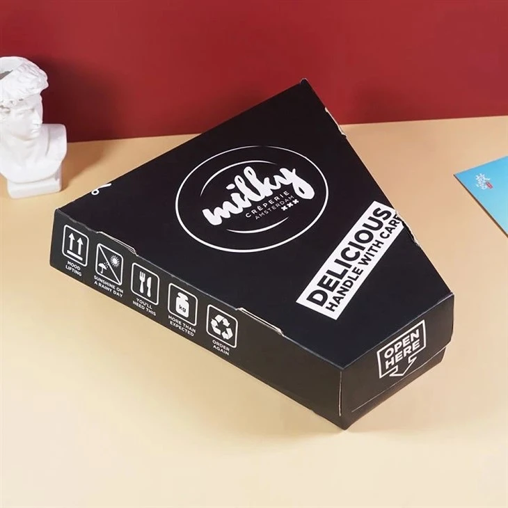 Baskılı Logolu Dilim Pizza Kutusu