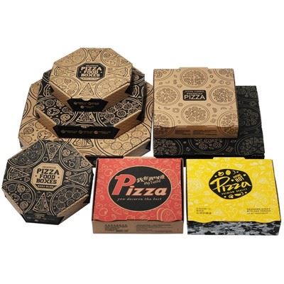 Müşteri Logolu Sekizgen Şekilli Pizza Ambalaj Kutusu
